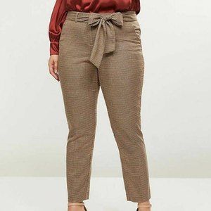 Lane Bryant The Allie Ankle Pant 24 Brown Houndstooth